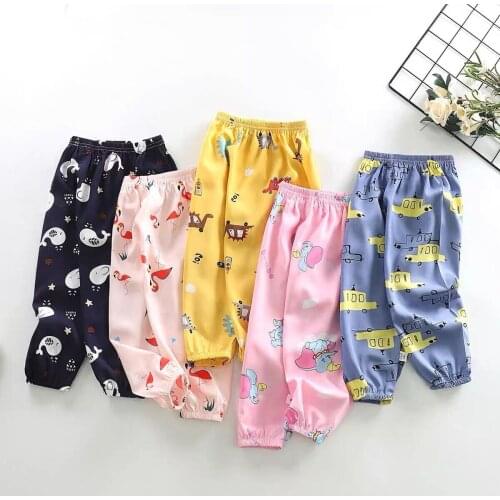 Kids Boys Girls Anti Mosquito Pants Summer Loose Pants Childrens Cotton Anti Mosquito Pants Toddler Baby Cotton Trousers