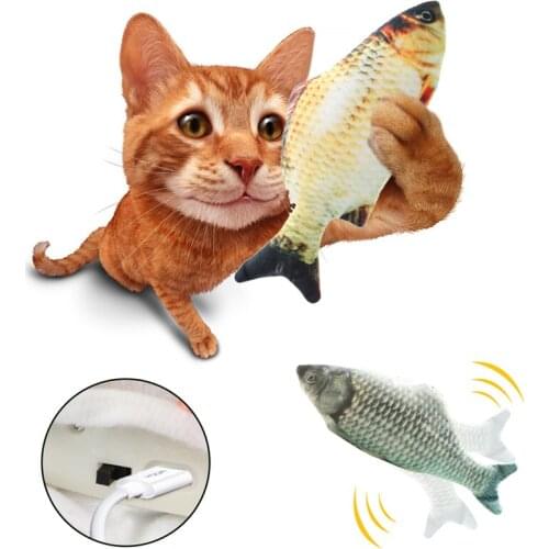 Pet Cat Toy Simulation Fish USB Charging Electric Moving Dancing Fish Toy for Dog Cat Chewing Cat Toys Interactive Pet Products