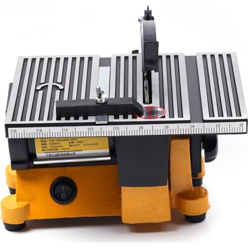 JIF-DC-100 Electric Mini Table Saw 60W/220V Woodworking DIY Metal Steel Polishing Cutting Tool Aluminum Circular Saw Blade