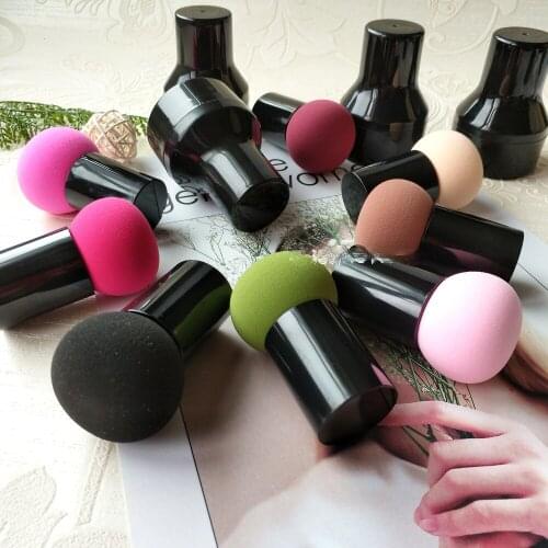 Air Cushion BB Cream Mushroom Head Puff Round Head Small Mushroom Puff With Handle Makeup Sponge Foundation