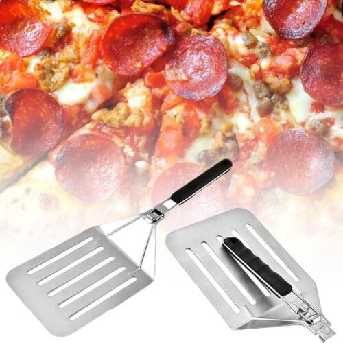 Metal Folding Handle Huge Cake Pizza Shovel Hollow Spatula Pizza Paddle Spatula Cake Baking Cutter Kitchen Baking Tool
