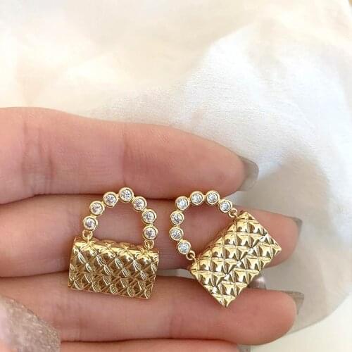 Fashion Bag Design Earrings Women Personality Temperament New Jewelry Wholesale