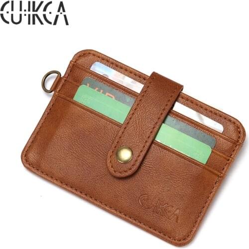 CUIKCA Women Men Wallet Carteira Unisex PU Leather Slim Wallet Hasp Wallet Coin Purse ID Credit Card Holder Cases