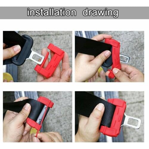 Soft Silicone Material Car Seat Belt Buckle Clip Silicone Protector Anti-Scratch 4 Accessories Color Cover Can Choose P2I0