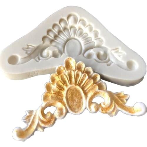 New European lace shape fondant chocolate mold DIY fondant clay clay modeling tool K163