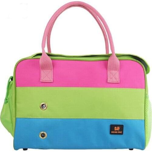 New fashion pet dog cat colorful strip handbag supplies dogs cats portable bags products doggy package S M L