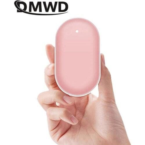 5200mAh USB Rechargeable Hand Warmer Double-side heating Pocket Hand warmer Power Bank Thermostat Temperature 5V Long-Life Mini