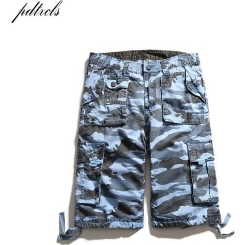 PDTXCLS 2018 Hot Fashion Camouflage Men Shorts Casual 100% Cotton High Quality Cargo Shorts For Men