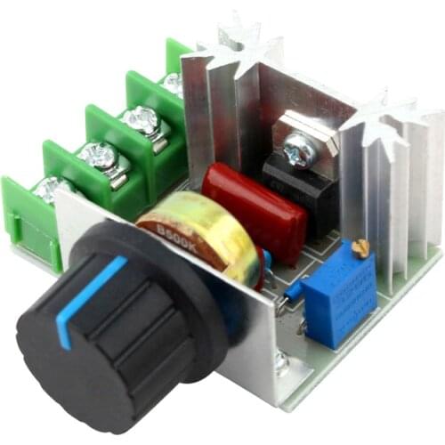 220V Voltage Regulator 2000W SCR Regulator Power Supply Adjustable Power Supply AC 220V LED Dimmer Adjustable Speed Controller