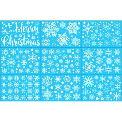 2020 Navidad 1set Christmas Window Sticker Pattern Xmas Noel Gifts Christmas Decorations for Home Ornaments Decor 2021 New Year