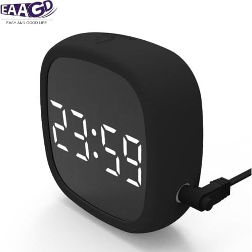 1Set LED Silicone Alarm Clocks Silicone Electronic Table Clock Calendar Perfection Voice Control 2 Power Supply Batteries