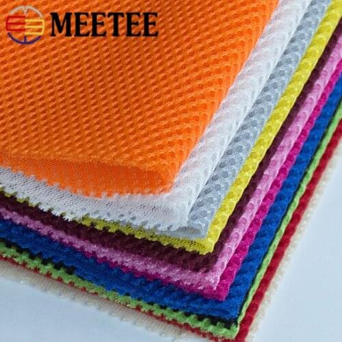Meetee 100/300X150cm Three Layer Mesh Cloth Fabric DIY Sew Sport Shoes Car Seat Cover Fabrics 3D Breathable Sofa Bag Accessory