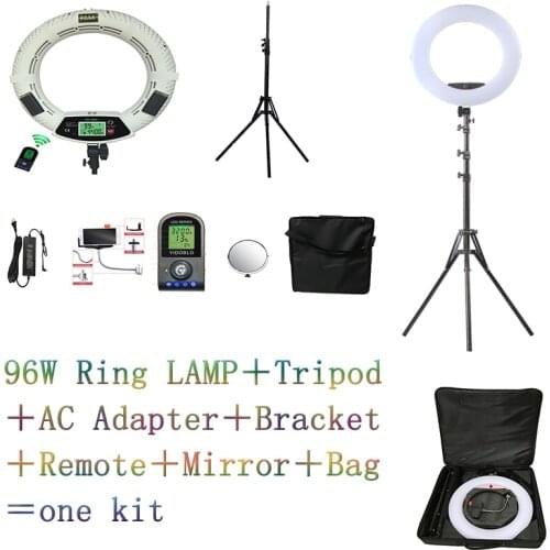 Yidoblo White FE-480II 5500K Dimmable Camera Photo/Studio/Phone/Video 18" 96W 480 LED Ring Light LED Lamp+200cm tripod +Bag Kit