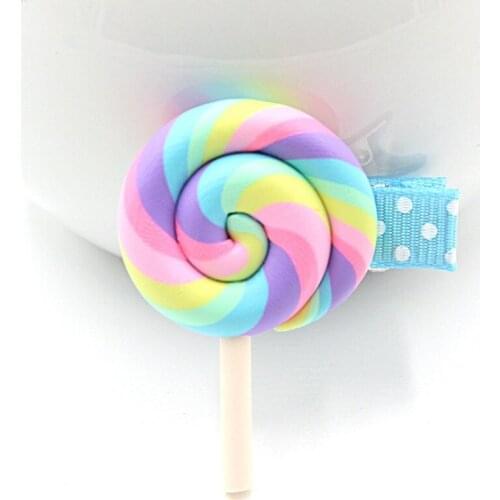 1pcs Creative New Lovely Girls Hairpins Baby Polymer Clay Stereo Cartoon Biscuits Candy Hair Clips Kids Children Accessories