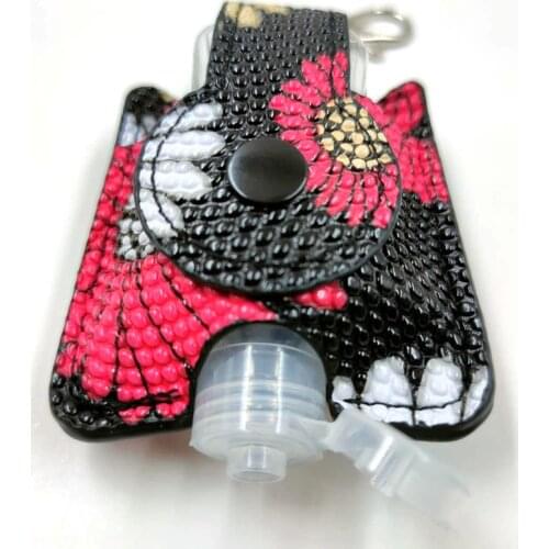 1set 30ml Hand Sanitizer Bottle Mini Portable Travel Silicone Disinfect Gel Bottles Refillable Bottles with Keychain Holder