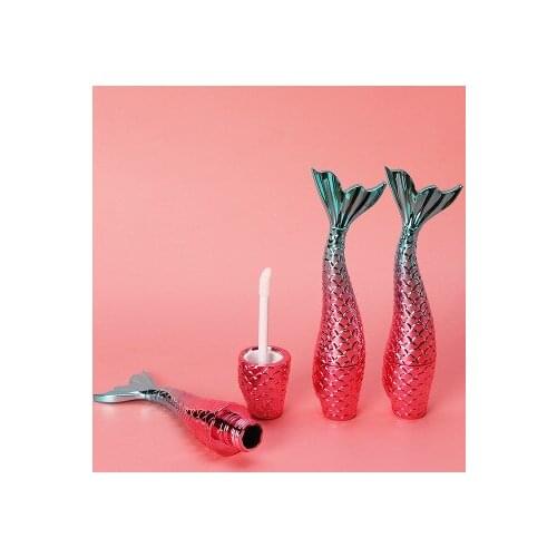 10-50PCS 3ml/g Pink Blue Gradients Mermaid Lip Glaze Bottle Empty Gloss Tube Bottle Lipgloss Tube Lip Gloss Cosmetic Container