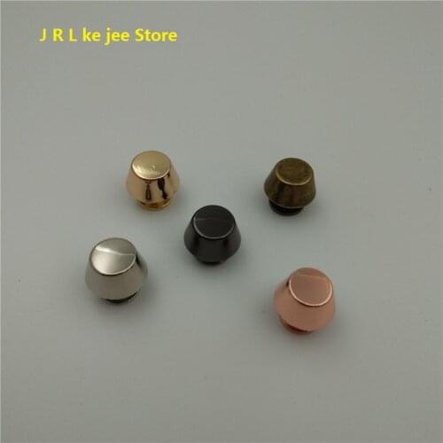 10pcs/30pcs/100pcs 5 colors 10*6mm Rivets Fasteners Gold High Quality Leather Crafts Bags shoes Studs