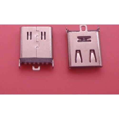 10pcs TYPE C 6Pin SMT Female jack High Current Fast Type-C with 4 Fixed Pins Diy Welding Connector H=10.5mm