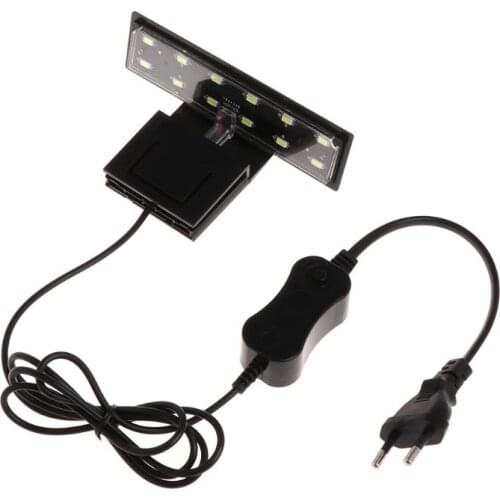 12 LED Aquarium Fish Tank Clamp Clip Water Plant Grow White Color Lighting EU