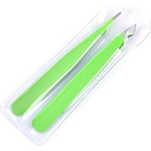 2Pcs/Set Womens Stainless Steel Hair Removal Eyebrow Tweezers Makeup Tools Professional Eyebrow Tweezer