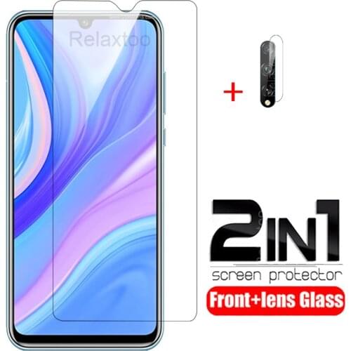 2IN1 Screen Protector For Huawei Y8P Tempered Glass For Huawei Y7P protective Glass For Huawei Y6P 2020 Camera Lens glass Film