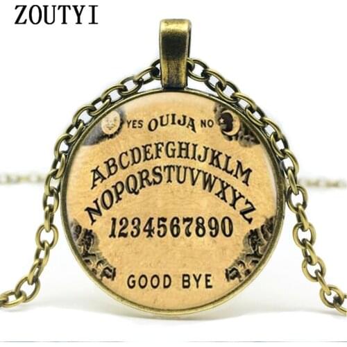 2018/ hot sale, Ouija Board Logo pendant necklace glass dome pendant necklace