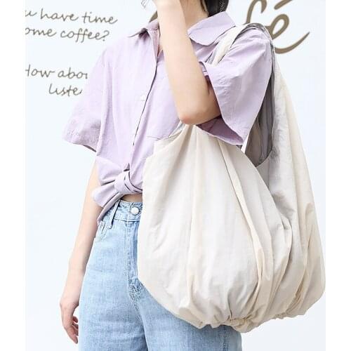 2020 Woman bag Fashion lazy underarm bag flower bud Shoulder Bag Canvas Handbag net red solid one shoulder bag