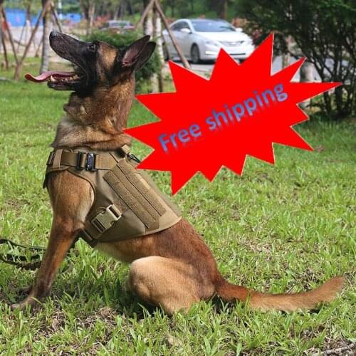 2021 new dog harness pet traction chest back large, medium and small dog pet supplies explosion-proof outdoor tactical training
