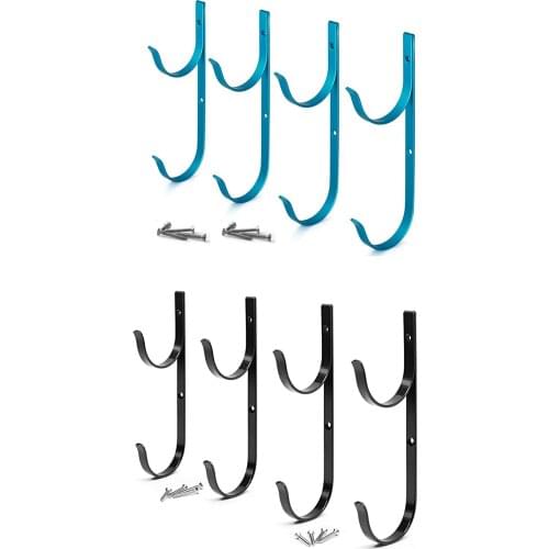 4pcs Pool Pole Hanger Metal Rod Holder Set Ideal Hooks for Telescopic Poles Brushes Vacuum Hose Garden Swimming Accessories