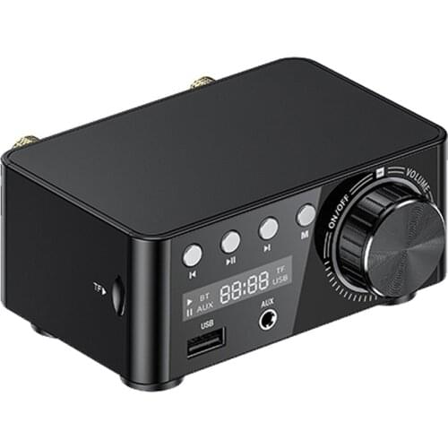 50w+50w Multifunctional BT Digital Mini Audio Power Amplifier Portable Sound Amplifier Speaker Amp Noise Reduction for Car Home