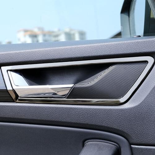 Car cover styling ABS matt silver interior door cup bowl cap accessories trim Interior decoration For Skoda kodiaq 2016-2018