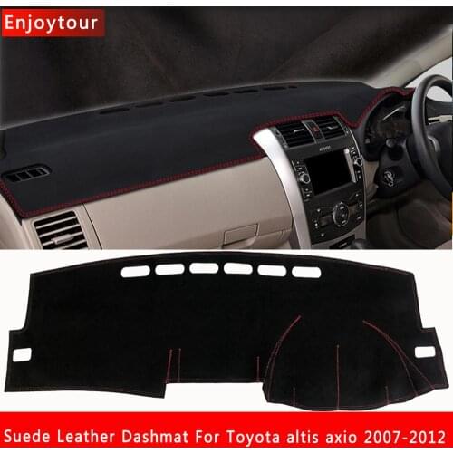 Car-styling Suede Leather Dashmat Dashboard Cover Pad Dash Mat Carpet For Toyota COROLLA altis axio 2007 2008 2009 2011 2012 RHD