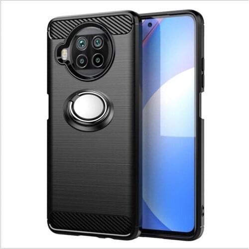 For Xiaomi Mi 10T Lite 5G Case Finger Ring Metal Soft TPU Phone Case For Xiaomi 10T/10T Pro 5G Back Cover For Xiaomi 10T Funda