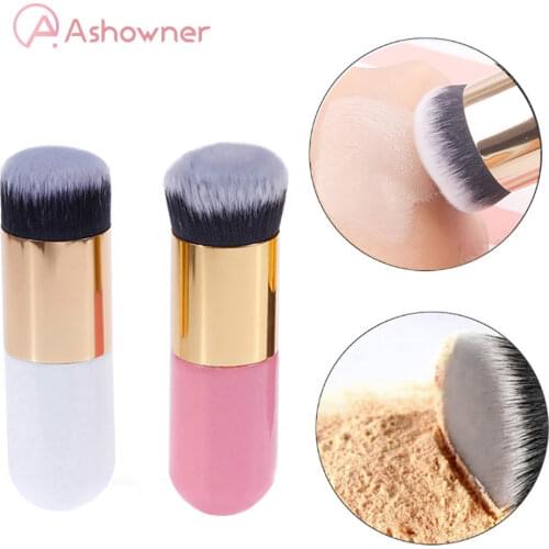 Chubby Pier Foundation Brush Makeup Brush Single Flat Brush Flat Cream Professional Cosmetic Make-up Tool