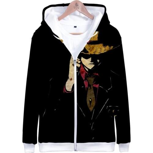Digital Printing Stylish Zip Hooded Mens and Womens 3D 2019 Factory Direct Sales Japanese Animation One Piece Sidno