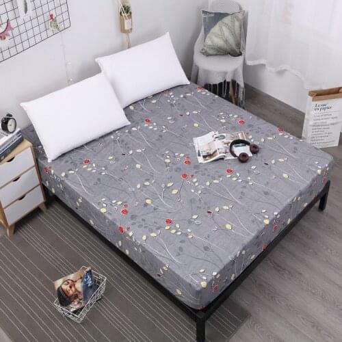 Dreamworld 100% Polyester Printed Fitted Sheet Hot Sale Bed Cover Linens with Rubber Band Soft Protector Pad