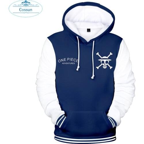 COSSUN Anime Cosplay Hoodies Fleece Warm Hooded Pullover Coat Ace Law Men Women Kids