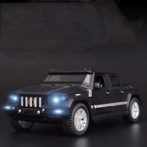 Simulation SUV Childrens Alloy Toy Car Model With Sound And Light Pull Back Door Can Open 1:32 SUV Model Decoration Gift