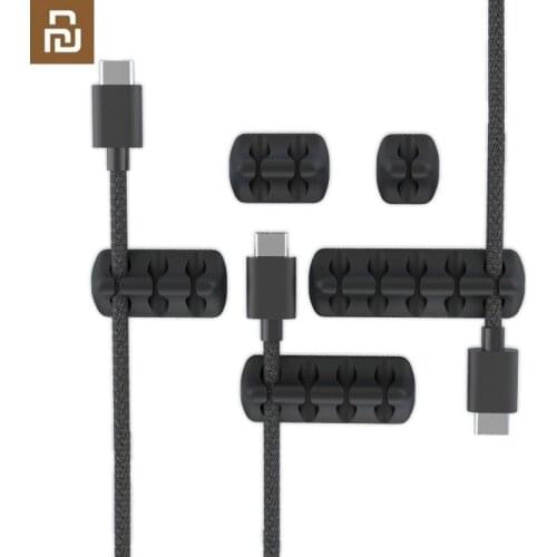 Bcase manage cable 5pcs/Set Protable Wire Storage Device Wizard Silicone Cable Winder Cable Organizer