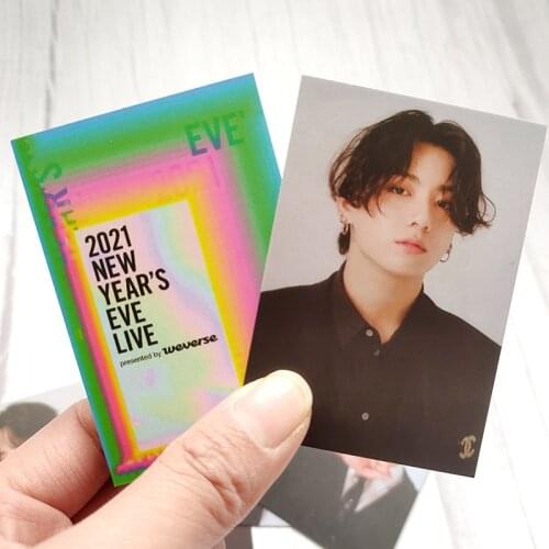 KPOP Bangtan Boys Poster Lomo Cards Postcards 2021 NEW YEARS EVE LIVE Card Fans Collection JIMIN JUNG KOOK JIN SUAG J-HOPE RM