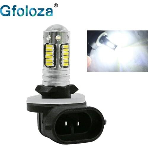 Gfoloza H27 881 880 led Car Fog Lamp DRL Daytime Running Light Bulbs 30 smd 4014 LED White Ice Blue DC12V 1Pcs