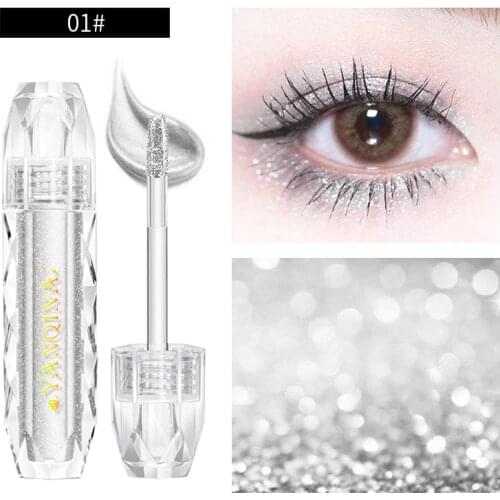 Lazy Liquid Eyeshadow Monochrome Diamond Fine Glitter Pearlescent Natural Makeup Beauty Cosmetics TSLM1