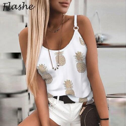 Fashion Sexy Plus Size Vest Women Summer Shirt Clothing Womens Tank Top Casual O Neck Sleeveless Print T Shirt Tops Ladies 2021