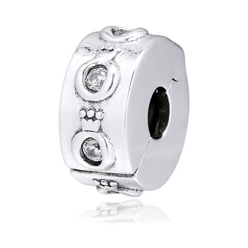 Fashion Sparkling Crown O Clip Charm Sterling Silver Jewelry Fits Original Charms Bracelets Woman DIY Beads For Jewelry Making