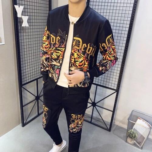 Trainingspak Mannen Mens Spring Man Sport 2 Piece Set Jacket + Pants Chandal Tracksuit Men Moda Ropa De Hombre