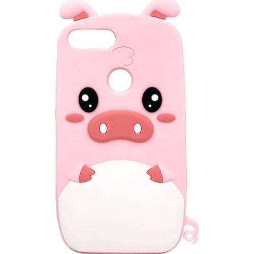 Soft Case For Huawei Y6 2018 Case Silicone Back Cover Cute 3D Piglet Unicorn Cat Phone Case For Huawei Y62018 Y 6 Prime 2018 5.7