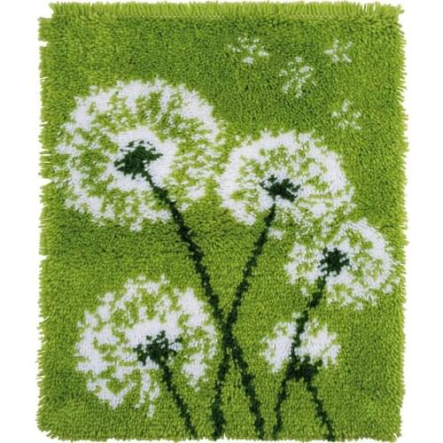 DIY Handmade Shaggy tapestry Latch Hook Kit Rug for Adult Beginner with Preprinted Dandelion canvas Home Decoration Gift