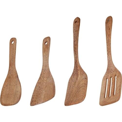 Natural Wenge Wood Square Spatula Oil Spoon Eco-friendly Wooden Kitchen Cook Utensils Kitchen Cooking Tools