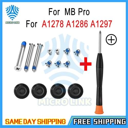 NEW for Macbook Pro 13" 15" A1278 A1286 A1297 Rubber Feet Bottom Case Cover Feet Foot Kit+Bottom Screws Set with Screwdriver