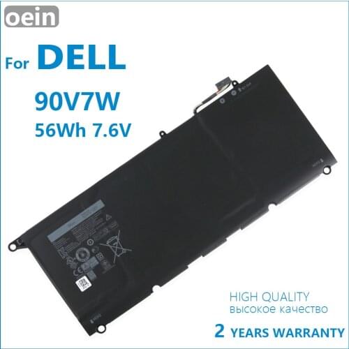 Oein Genuine 90V7W JHXPY JD25G 090V7W Laptop Battery For Dell XPS 13 9343 XPS13 9350 13D-9343 P54G 0N7T6 5K9CP RWT1R 0DRRP 56WH